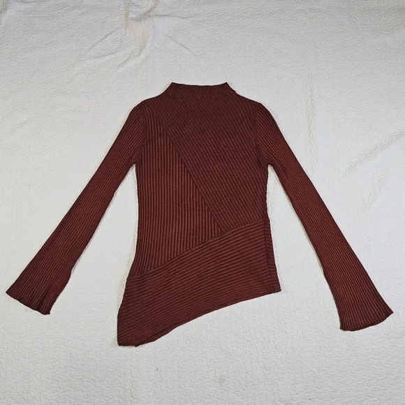 NWT TOPSHOP Asymmetrical Ribbed Sweater - Picture 6 of 15